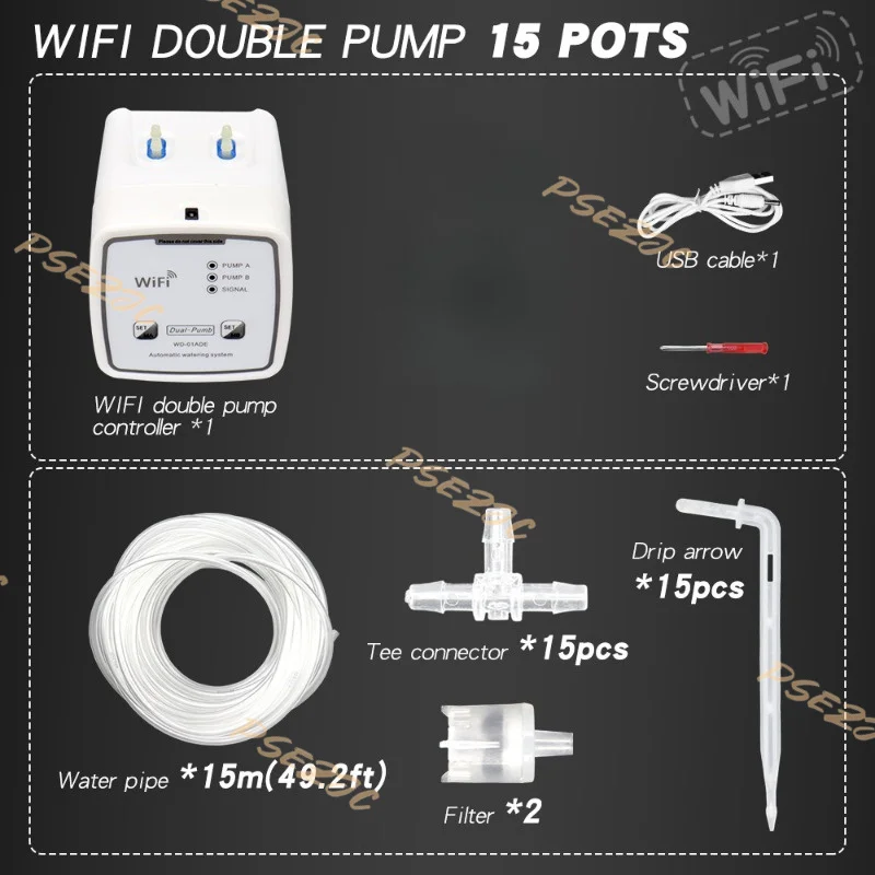 휴대 전화 원격 제어 WIFI 지능형 듀얼 펌프 발코니 - Automatic Plant Waterer 리뷰 및 가격
